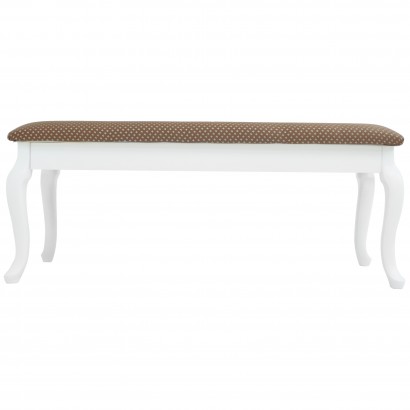 Банкетка Вивальди с ящиком (43х105х32) в классическом стиле, белый, коронка