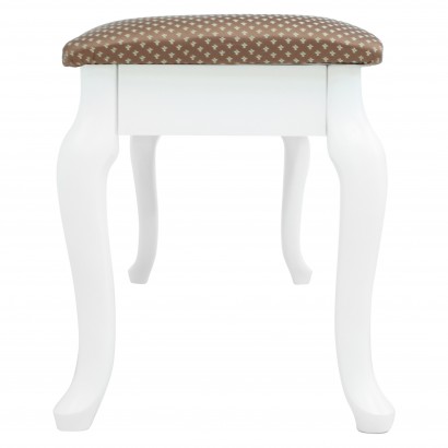 Банкетка Вивальди с ящиком (43х105х32) в классическом стиле, белый, коронка