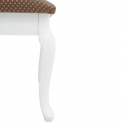 Банкетка Вивальди с ящиком (43х105х32) в классическом стиле, белый, коронка