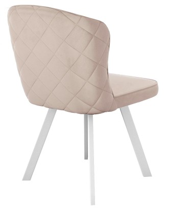 Стул DikLine 219 поворотный, B03 BEIGE, ножки белые