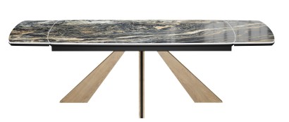 Стол DikLine SKP180 Керамика Amadeus/подстолье черное/опоры дуб монтана (2 уп.)