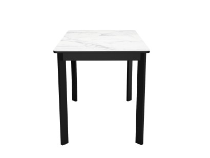 Стол DikLine LK110 Керамика Белый мрамор/подстолье черное/опоры черные