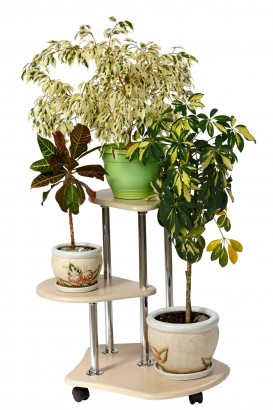 Подставка для цветов Двоечка (60х65х55) в скандинавском стиле, бежевый