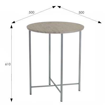 Стол журнальный BeautyStyle 16 (61х50х50) лофт, белый, бук