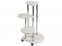 Подставка для цветов Троечка (85х65х65) в скандинавском стиле, белый