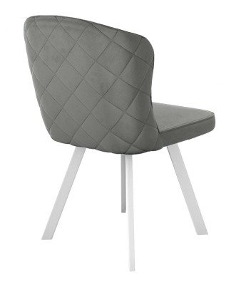 Стул DikLine 219 поворотный, B22 GREY, ножки белые