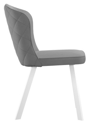 Стул DikLine 219 поворотный, B22 GREY, ножки белые