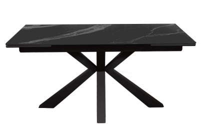 Стол DikLine SFE160 Керамика Черный мрамор/подстолье черное/опоры черные (2 уп.)