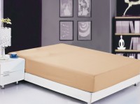 Простынь сатин на резинке PRC-R-03, 90x200 бежевый арт. PRC-R-03