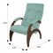 Кресло для отдыха Пири (102х64х80) в скандинавском стиле, ткань мята, орех