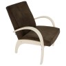 Кресло для отдыха Денди (78х65х75) в скандинавском стиле, ультра шоколад, дуб шампань шпон