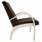 Кресло для отдыха Денди (78х65х75) в скандинавском стиле, ультра шоколад, дуб шампань шпон