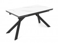 Стол DikLine SKW140 Керамика белая FNZ 9206037/подстолье черное/опоры черные (2 уп.)