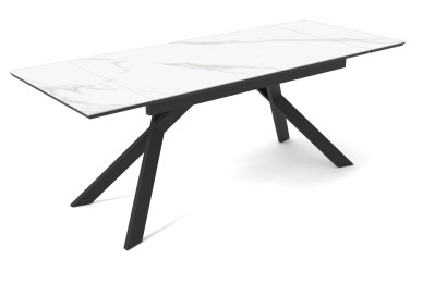 Стол DikLine SKW140 Керамика белая FNZ 9206037/подстолье черное/опоры черные (2 уп.)