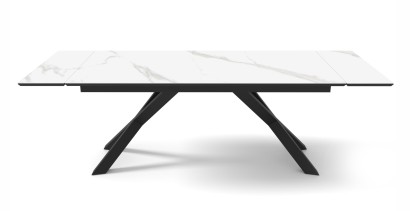 Стол DikLine SKW140 Керамика белая FNZ 9206037/подстолье черное/опоры черные (2 уп.)