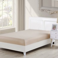 Простынь поплин на резинке PRP-3, 90x200 бежевый арт. PRP-3