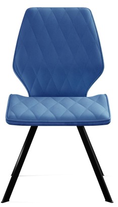 Стул DikLine 243 поворотный B8 BLUE, ножки черные