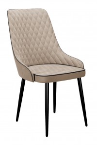 Стул DikLine 305 микровелюр Z128 бежевый/ ножки черные Стул DikLine 305 микровелюр Z128 бежевый/ ножки черные