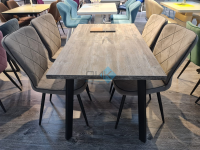 Стол Dikline HB120 Сосна Пасадена (ЛДСП EGGER)/опоры черные Стол Dikline HB120 Сосна Пасадена (ЛДСП EGGER)/опоры черные