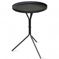 Столик журнальный SHT-CT11 (50,5х41,5х41,5) в скандинавском стиле, чёрный муар