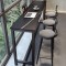 Шикарный барный стол 105x40 столик минимализм черного цвета
