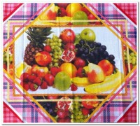 Набор вафельных полотенец, рисунок ФРУКТЫ-1024 50x60 - 3шт в уп. красный арт. 1024