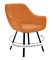 Стул DikLine 252 М поворотный, B17 TERRACOTTA, ножки черные