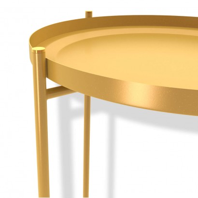 Столик журнальный SHT-CT8 (52х37,6х37,6) в скандинавском стиле, золото