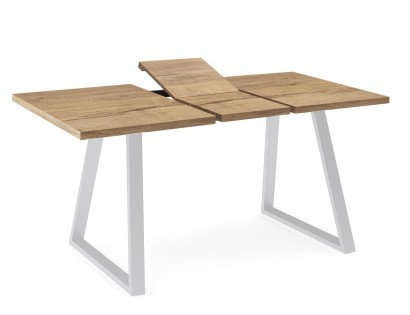 Стол Dikline ZB120 Дуб Галифакс натуральный (ЛДСП EGGER)/Опоры белые