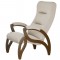 Кресло для отдыха Модель 51 (99х58,5х87) в скандинавском стиле, ультра санд, орех антик