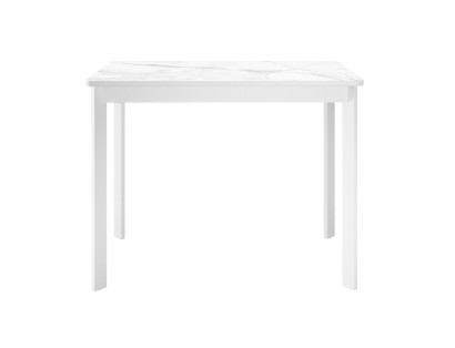 Стол DikLine LK90 Керамика Белый мрамор/подстолье белое/опоры белые
