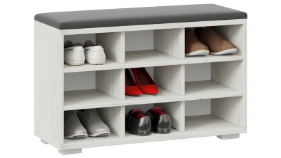 Тумба для обуви Тип 10 цвет: дуб крафт белый, велюр графит