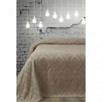 Покрывало махровое Damask T-19897, 160x220 кофе арт. T-19897