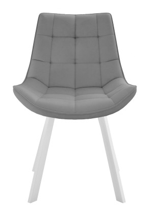 Стул DikLine 263 поворотный, B22 GREY, ножки белые