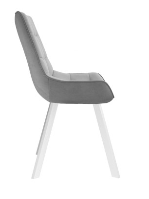 Стул DikLine 263 поворотный, B22 GREY, ножки белые