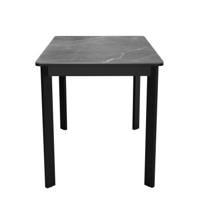 Стол DikLine LK90 Керамика Черный мрамор/подстолье черное/опоры черные