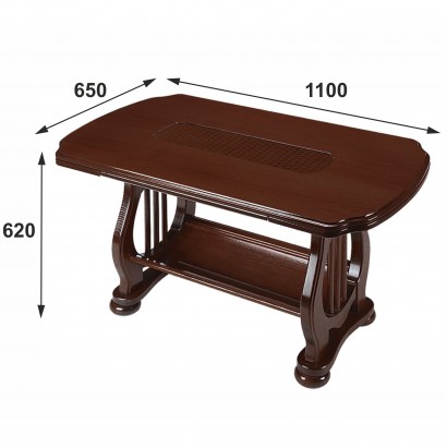 Стол журнальный Орфей раздвижной (62х110х65) в классическом стиле, орех