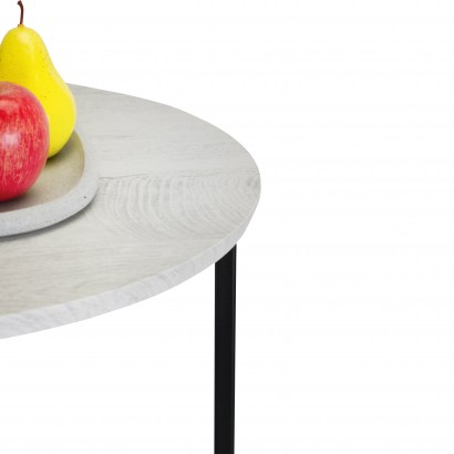 Стол журнальный BeautyStyle 16 (61х50х50) в стиле лофт, белый, бук