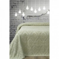 Покрывало махровое Damask T-17779D, 160x220 оливковый арт. T-17779D