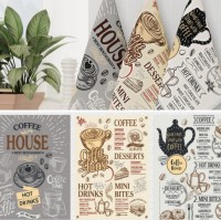 Набор полотенец рогожка, рисунок Кофейня 50x60 - 2шт в уп.  арт. 30089-1