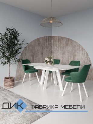 Обеденная группа: Стол SKM140 со стульями 245 (4 шт.) - Dikline