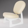 Кресло для отдыха Смарт G Силуэт экокожа, каркас (81х55х78) в скандинавском стиле, ева 2, молочный дуб