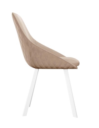 Стул DikLine 246 поворотный, Z128 бежевый, ножки белые