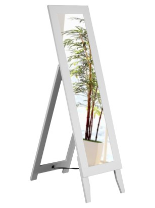 Зеркало напольное BeautyStyle 1 (130х35х45) в классическом стиле, белый