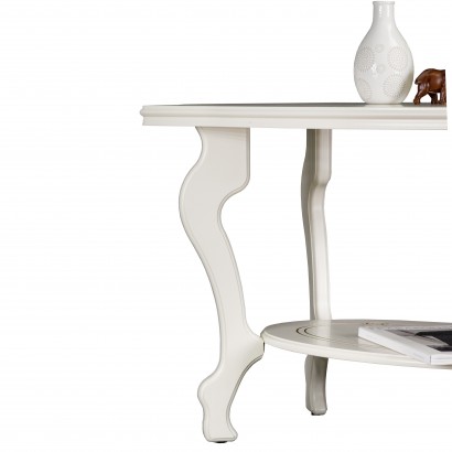 Стол журнальный Берже 1 (56х94х60) в классическом стиле, слоновая кость