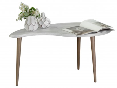 Стол журнальный BeautyStyle 19 (40х78,5х74,5) в стиле лофт, дуб дымчатый, шимо