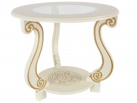 Стол журнальный Грация (С) (49х58х58) в классическом стиле, слоновая кость золото Стол журнальный Грация (С) (49х58х58) в классическом стиле, слоновая кость золото