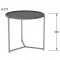 Стол журнальный Бруно (50х57,5х57,5) в стиле лофт, черный мрамор, титан