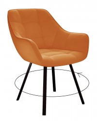 Стул DikLine 252 поворотный, B17 TERRACOTTA, ножки черные Стул DikLine 252 поворотный, B17 TERRACOTTA, ножки черные