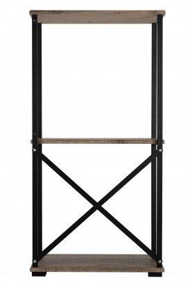 Подставка- стеллаж BeautyStyle 2 (102х52х32,8) в классическом стиле, дуб маррон, черный